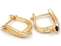 Швензы с английским замком "Тонкий золотой лист" для создания бижутерии (украшений). Покрытие - золото 14К. Размеры - 16х13х3 мм, внутреннее пространство - 10х6х3 мм. Размеры  подвесного колечка - 2.5х0.5 мм, внутренний диаметр колечка - 1.4 мм, колечко не замкнуто. Цена указана за пару.&nbsp;
, фото №163358