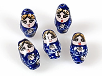 Керамические бусины "Синяя матрешка" для создания бижутерии (украшений). Цвет - синий. Диаметр отверстия - 2.5 мм. Размеры и вес усреднены. Точнее замеряем по требованию.&nbsp;
, фото №163394
