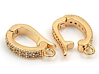 Съемный бейл с кристаллами для создания бижутерии (украшений). Покрытие - золото 14К. Вставки - инкрустация фианитами. Размеры - 12х7х2.5 мм. Размеры внутреннего пространства - 6х4 мм. Диаметр подвесного колечка - 1.5 мм, колечко замкнуто. Цена указана за штуку.


, фото №163412