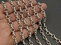 Ювелирная цепочка якорное плетение для создания бижутерии (украшений). Покрытие - золото 14К. Размер звеньев - 10х5х5 и 8х1.5 мм, одно не замкнуто. Цена указана за 20 см. При покупке от 2 мерок, вы получаете 40, 60 и другие отрезки, кратные 20 см, одним отрезком.
, фото №163622