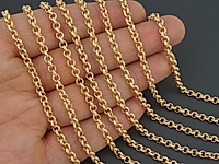 Ювелирная цепочка ролло (шопард) для создания бижутерии (украшений). Покрытие - золото 14К. Размер звена - 4х1.3 мм, не замкнуто. Диаметр внутри звена - 2.5 мм. Цена указана за 20 см. При покупке от 2 мерок, вы получаете 40, 60 и другие отрезки, кратные 20 см, одним отрезком.
, фото №163652