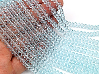 Граненые стеклянные бусины рондель "Голубой топаз" для создания бижутерии (украшений). Диаметр отверстия 1.3 мм. Размеры, вес, длина и количество бусин на нити указаны примерно. Точнее замеряем по требованию.
, фото №163718