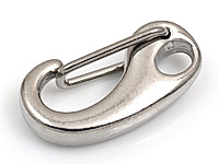 Замочек карабин  из нержавеющей стали для создания бижутерии (украшений). Металл - нержавеющая  сталь.  Цвет - родий. Размер замочка -  19х8х3.5 мм. Внутреннее пространство  - 8х4 мм, замкнутое подвесное колечко - 4х3х2.5 мм. Цена указана за штуку.

, фото №163823