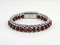 Набор материалов для мужского браслета с магнитным замочком, цепочкой колосок и бусинами бычьего глаза.

Мастер - класс, как собрать браслет с магнитным замочком, ЗДЕСЬ. &nbsp;

, фото №164045