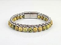 Набор материалов для мужского браслета с магнитным замочком, цепочкой колосок и бусинами фуксита.

Мастер - класс, как собрать браслет с магнитным замочком, ЗДЕСЬ.&nbsp;


, фото №164050