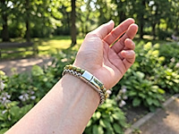 Набор материалов для мужского браслета с магнитным замочком, цепочкой колосок и бусинами фуксита.

Мастер - класс, как собрать браслет с магнитным замочком, ЗДЕСЬ.&nbsp;


, фото №164052