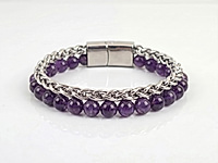 Набор материалов для женского браслета с магнитным замочком, цепочкой колосок и бусинами аметиста.

Мастер - класс, как собрать браслет с магнитным замочком, ЗДЕСЬ.  &nbsp;
&nbsp;
, фото №164058