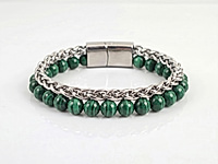 Набор материалов для женского браслета с магнитным замочком, цепочкой колосок и бусинами малахита.

Мастер - класс, как собрать браслет с магнитным замочком, ЗДЕСЬ.  &nbsp;
&nbsp;
, фото №164061