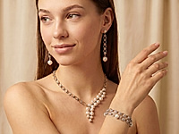 Набор материалов для сборки браслета, декорированного полусверлеными бусинами жемчуга майорка разных диаметров. Автор идеи - итальянская студия Sodini.  Основа сборки - ювелирная цепочка.
, фото №164129