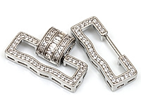 Многорядный замочек "Серебряная греческая колонна" для разделения нитей на 5 рядов при создании бижутерии (украшений). Покрытие - родий. Вставки - инкрустация фианитами. Размеры 6 отверстий для тросика - 2.5х0.7 мм. Цена указана за штуку.


, фото №166349