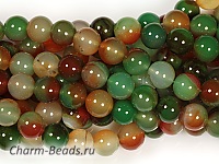 Бусины мадагаскарского агата (халцедон, облагорожен). Месторождение - Мадагаскар. Диаметр отверстия 1 мм. Размеры, вес, длина и количество бусин на нити указаны примерно. Точнее замеряем по требованию.
, фото №17349