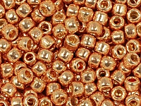 Бисер Toho, размер 8/0. Цвет #PF551 (Permanent Finish гальванизированный, розовое золото). Производитель - Япония. Цена указана за 10 грамм., фото №20677