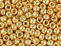 Бисер Toho, размер 8/0.  Цвет #PF557 (Permanent Finish гальванизированный, золотой). Производитель - Япония. Цена указана за 10 грамм., фото №20679
