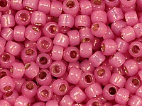 Бисер Toho, размер 8/0. Цвет #2106 (Внутреннее серебрение, молочный розово-лиловый). Производитель - Япония. Цена указана за 10 грамм., фото №20687