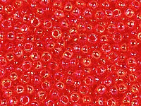 Бисер Toho, размер 11/0. Цвет #165 (Радужный прозрачный, светлый сиамский рубин). Цена указана за 10 грамм. Производитель - Япония. грамм., фото №20860