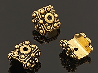 Шапочка для подвески (кулона) "Раджа", цвет "античное золото" (94-5624-26).  Покрытие - 22 К золото. Диаметр отверстия 1 мм. Тиерракаст (США). Цена за шт. 
