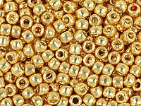 Бисер Toho, размер 8/0. Цвет #PF557 (Permanent Finish, гальванизированный золотой). Цена указана за 10 грамм. Производитель - Япония., фото №26360